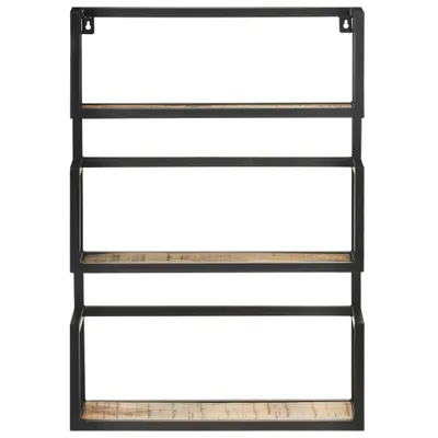 Image de vidaXL Étagère murale, 60x20x85 cm, en bois d'acacia brut