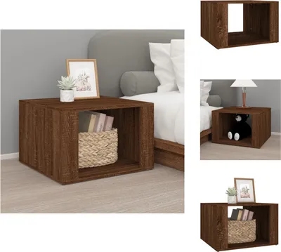 Produktbild von vidaXL Nachttisch Braun Eichen-Optik 57x55x36 cm Holzwerkstoff -  Nachttische
