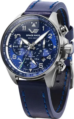Produktbild von Herrenuhr VOSTOK EUROPE 6S20-325A742 klassisch wasserdicht in Marineblau.