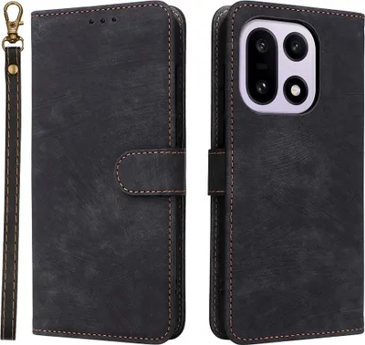 Produktbild von OnePlus 15 Hülle - Coverup Klapphülle mit Schlüsselband - Schwarz