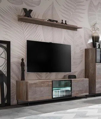 Image de Étagère TV Moderne Étagère Salon Design Aménagement Meuble Mural