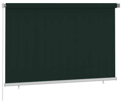 Obrázok produktu pre vidaXL vonkajšia rolovaná clona, 225 cm (šírka) x 140 cm (výška), tmavozelená, vyrobená z HDPE