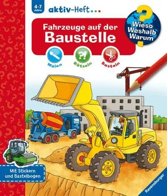 Immagine prodotto di Wieso? Weshalb? Warum? aktiv-Heft: Fahrzeuge auf der Baustelle
