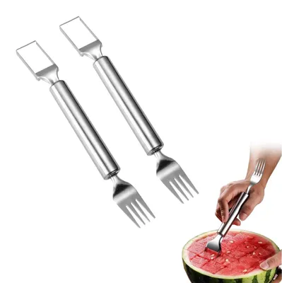2-in-1 Fruitschneider aus Edelstahl, 2 Stück, 24 cm