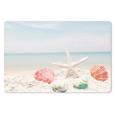 Produktbild von MuchoWow® Schreibtischunterlage Seesterne - Muscheln - Meer 60x40 cm - XXL Mauspad - Großes Mauspad