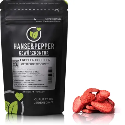 Produktbild von 1kg Erdbeer Scheiben - gefriergetrocknet