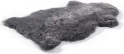 Produktbild von Australisches Merino Lammfell FINN Naturform hochwollig Anthrazit LWR 1606 95cm