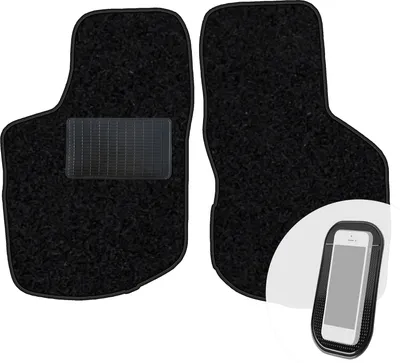 Produktbild von moto-MOLTICO Vorne Fußmatten Auto Velours Autoteppiche Schwarz Automatten Set 2-teilig passend für Opel Corsa B 1993-2000