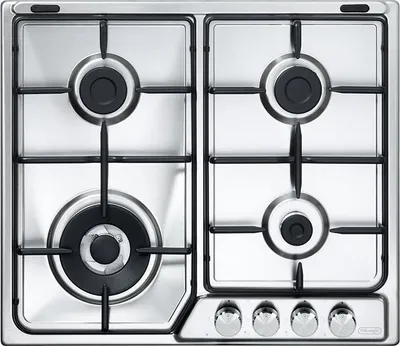 Produktbild von De’Longhi IF 46 ASDV SP N, Edelstahl, Integriert, 58 cm, Gaskochfeld, Edelstahl, 4 Zone(n)