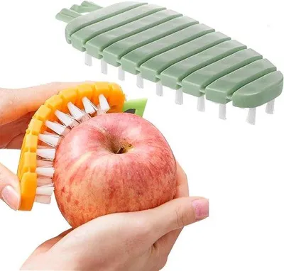 Image de Brosse à légumes flexible avec grattoir pour fruits et légumes - Nettoyage et vaisselle