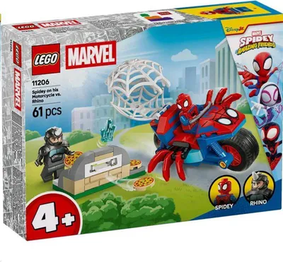 Obrázek produktu pro LEGO Marvel Spidey proti Rhinovi na motocyklu 11206