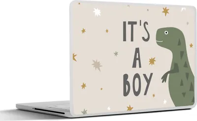 Produktbild von MuchoWow® Laptop Aufkleber Sticker Cover Sprichwörter - Zitate - Es ist ein Junge - Baby - Kinder - Kinder 30x21 cm - Sticker für Laptop - Selbstklebend