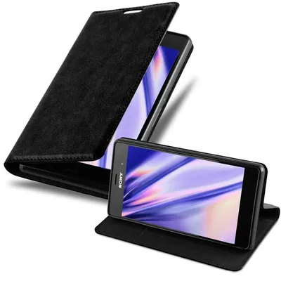 Produktbild von Cadorabo Hülle für Sony Xperia Z3 Schutz Hülle in Schwarz Handyhülle Etui Case Cover Magnetverschluss