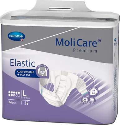 Produktbild von Hartmann Molicare Premium Elastic 8 Tropfen Inkontinenzhose unisex Gr. L 24 Stück
