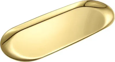 Image de Grande étagère ovale de salle de bain en acier inoxydable, 30 x 12 cm