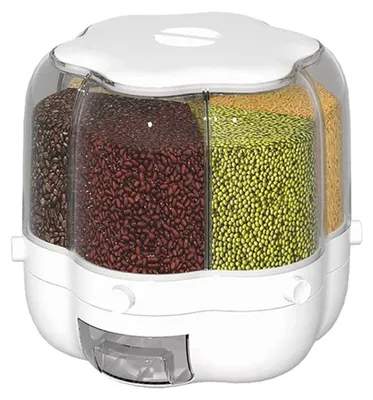 Image de Distributeur de nourriture compact avec couvercle, idéal pour le stockage des céréales