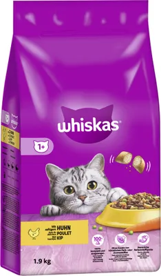 Produktbild von WHISKAS® Beutel Trocken Adult 1+ mit Huhn 1,9kg