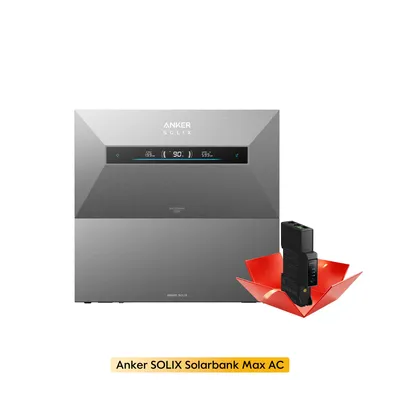 Productafbeelding van Powerness® Balkonkraftwerk met 14 kWh opslag, inclusief anker SOLIX Solarbank Max AC met 1x BP7000 uitbreidingsaccu, een complete, gebruiksvriendelijke stroomopslagoplossing
