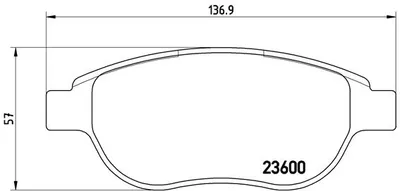 Produktbild von Brembo Bremsbelagsatz, Scheibenbremse Vorderachse P 61 068
