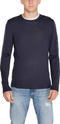 Obrázek produktu pro Calvin Klein merino svetr s krkem v modré barvě - S
