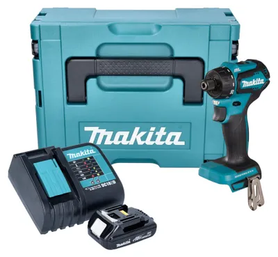 Immagine prodotto di Makita DDF 083 SY1J Trapano avvitatore a batteria 18 V 40 Nm 1/4'' brushless + 1x batteria ricaricabile 1,5 Ah + caricabatterie + Makpac