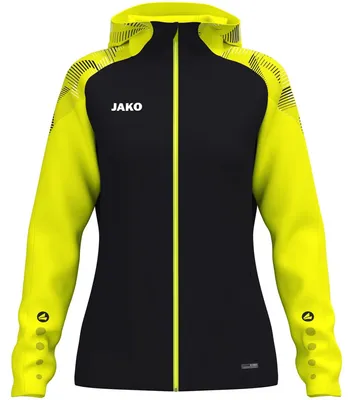 Image de Veste à capuche JAKO Sonic noir/jaune fluo 42/44
