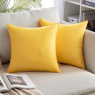 Obrázok produktu pre Ibenzoa® 2-dielna sada vodoodolných poťahov na vankúše, 45 x 45 cm – polyesterové poťahy, jemné a ľahko udržiavateľné, vhodné na vnútorné aj vonkajšie použitie, so zipsom