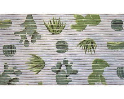 Produktbild von Badematte Universal Friedola "Cactus Blue" - Rechteckig - Badezimmermatte - Duschmatte - Blau/Grün - 80x48cm
