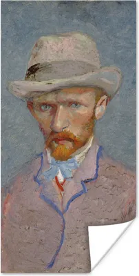 Produktbild von MuchoWow® Poster Selbstporträt - Vincent van Gogh 20x40 cm - Plakat - Foto