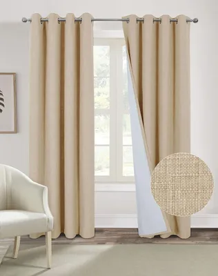 Image de SolidKeus - Rideau velours opaque à 100%, avec œillets, idéal pour les salons et les chambres