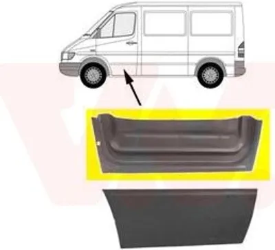 Produktbild von VAN WEZEL 3075272 Autotür Reparaturblech innerer Teil unterer Teil vorne Rechts passend für MERCEDES-BENZ SPRINTER 3-t Kasten (903) SPRINTER 3-t Bus