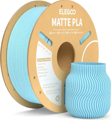 Produktbild von ELEGOO PLA MATTE -1.75mm-1KG-Cardboard Spool-Ice Blue
