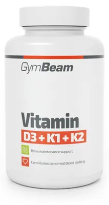 Produktbild von GymBeam - Vitamin D3+K1+K2, 60 Kapseln, ohne Geschmack