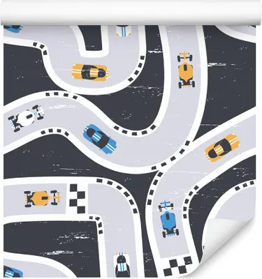 Obrázok produktu pre 10m VLIES WALLPAPER rolka detská izba autá športové auto závodné šport XXL