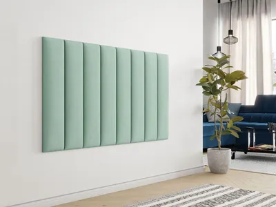 Obrázok produktu pre Čalúnený nástenný panel 80x20 PAG - tyrkysový