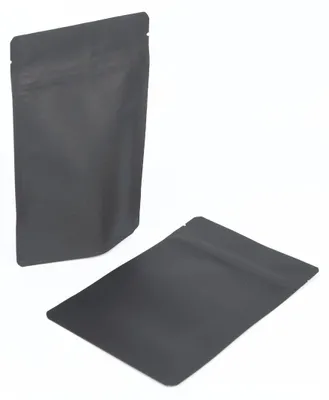 Produktbild von Standbodenbeutel Schwarz Kraft 13x8x20,5cm | 113 gram (100 Stück) [ZBGSK3BK]