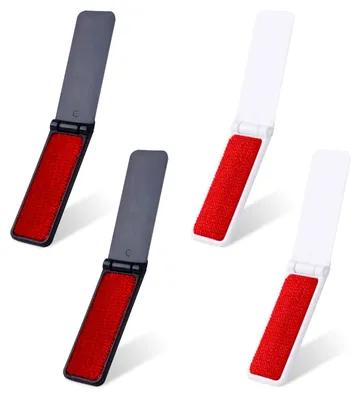 Obrázek produktu pro Pročesávací kartáč na chlupy a žmolky - Skládací - 9,6 x 3,4 cm - Černá a bílá - Na oblečení a nábytek