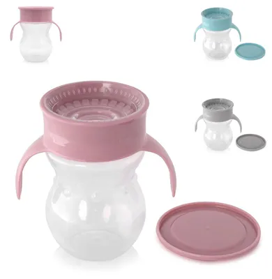 Produktbild von Baby Care Trinkbecher 360 Grad auslaufsicher 270ml Trinklernbecher ab 12 Monate rosa