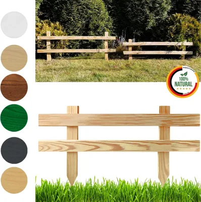 Produktbild von Floranica Gartenzaun 1 stk. 20 cm x 50 cm Unbehandelt Steckzaun Zierzaun Friesenzaun zum Stecken Vorgartenzaun