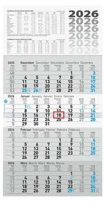 Immagine prodotto di Wandkalender 30x59cm 4M/1S