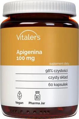 Zdjęcie produktu dla Apigenina Vitaler's 100 mg  60 kapsuek, wegaskie, na 2 miesice stosowania, bez konserwantw, czysty skad