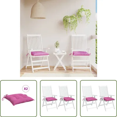 Produktbild von The Living Store Stuhlkissen 2 Stk. Rosa 50x50x7 cm Oxford-Gewebe