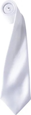 Immagine prodotto di Cravatta Premier in raso da uomo, tinta unita RW1152 (taglia unica) (bianco)