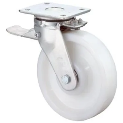Produktbild von Lenkrolle 200mm RR120.B15Platte,Kst.weiß,KL,Fest RR120.B15.200