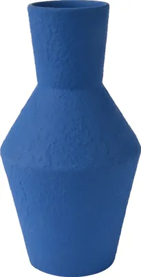 Produktbild von Vase / Blumenvase Terrakotta 11x21cm handgemacht blau