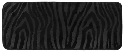 Produktbild von TENDANCE Badezimmerteppich Badematte 45 x 120 cm Duschvorleger schwarz Badeteppich Zebramuster