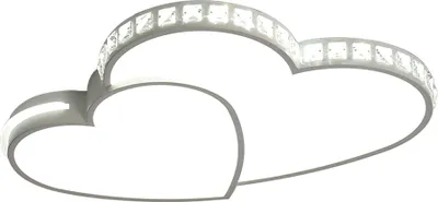 Produktbild von LED Deckenleuchte Kristall Metall Modern Herzförmige Pendelleuchte Deckenlampe Kaltweiß 36W für Wohnzimmer Schlafzimmer Kinderzimmer Restaurant