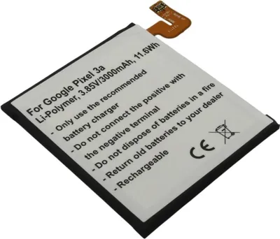 Produktbild von Avizar, Akku Google Pixel 3a 3,85 V 3000 mAh Li‑Polymer, Schwarz