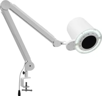 Produktbild von Nagelstaubabsauger - Tischmodell - Leistung 55 W - LED 4000 lm, 3 Lichtfarben 3000–6000K dimmbar - Saugkraft 8 m/s - Drehzahl 0–4300 U/min, 10 Stufen - EU-Stecker - Weiß