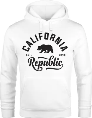 Produktbild von Hoodie Herren California Republic Kapuzen-Pullover Männer Neverless® weiß 4XL